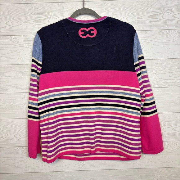 Escada Stripe Wool/Cashmere Blend Sweater Set Size 46 (XXL) - Picture 5 of 14